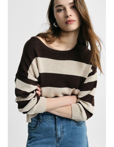 Maglione Girocollo A Righe Con Maniche Lunghe Please - Vestiti Firm...