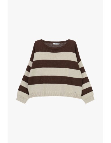 Maglione Girocollo A Righe Con Maniche Lunghe Please - Vestiti Firm...