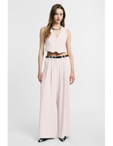 Pantaloni Palazzo A Vita Alta Con Pinces Please - Vestiti Firmati L...