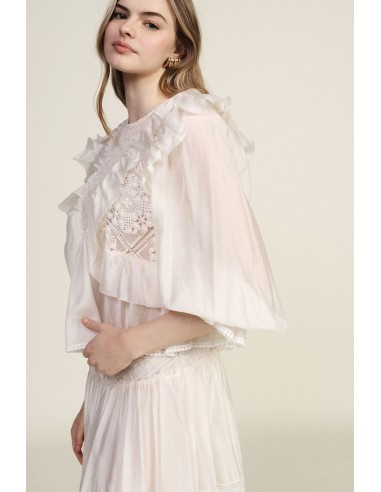 Blusa Con Volant E Maniche Trasparenti Dixie - Vestiti Firmati Life...