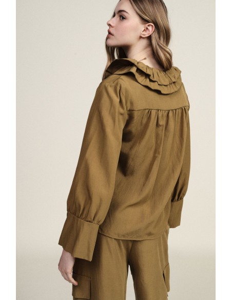 Blusa Con Scollo A Volant E Maniche Lunghe Dixie - Vestiti Firmati ...