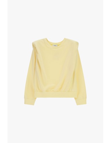Sweatshirt com decote redondo, ombros estruturados e bainha elástica Dixie