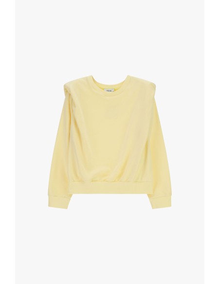 Sweatshirt com decote redondo, ombros estruturados e bainha elástica Dixie