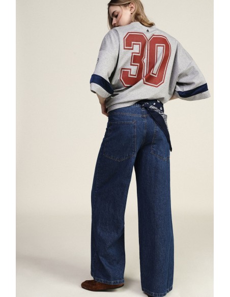 Jeans de Perna Larga com Cinto Dixie