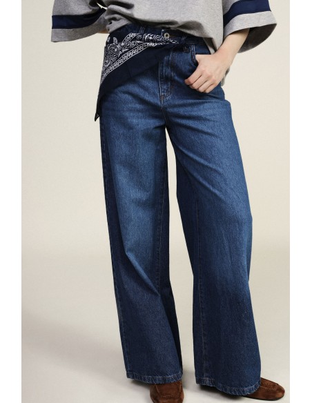 Jeans de perna larga com cintura Dixie
