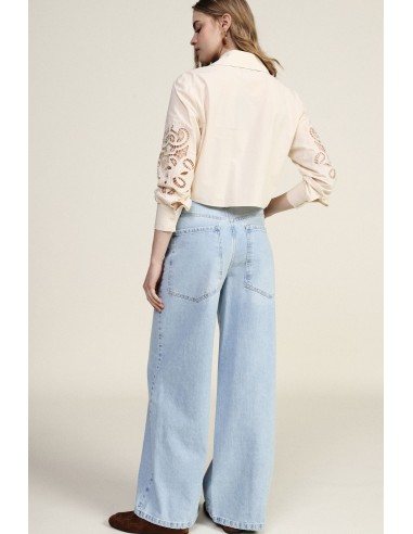 Jeans de Perna Larga Cinco Bolsos Cintura Regular Dixie