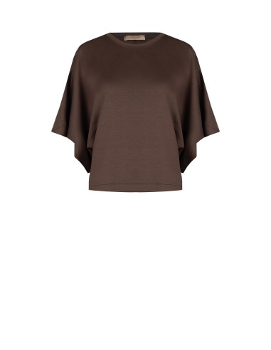 Sweatshirt oversize curta em mistura de viscose Rinascimento