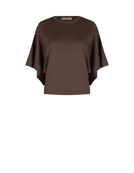 Sweatshirt oversize curta em mistura de viscose Rinascimento