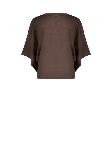Sweatshirt oversize curta em mistura de viscose Rinascimento
