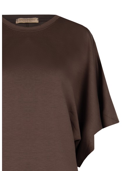 Sweatshirt oversize curta em mistura de viscose Rinascimento