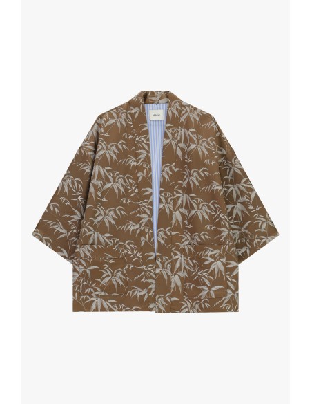 Casaco-Camisa Estampado Oversize com Bolsos Frontais Dixie