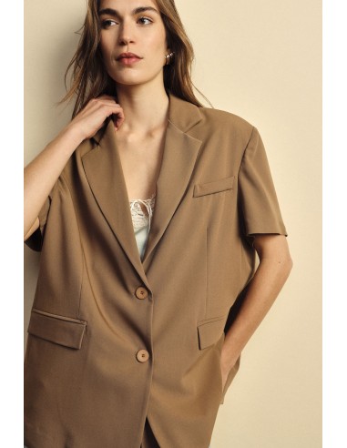 Blazer de manga curta com bolsos embutidos Dixie