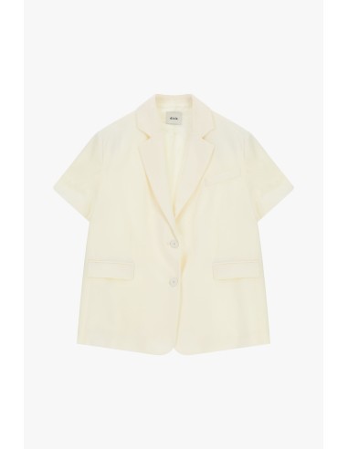 Blazer Mangas Curtas com Bolsos Embutidos Dixie