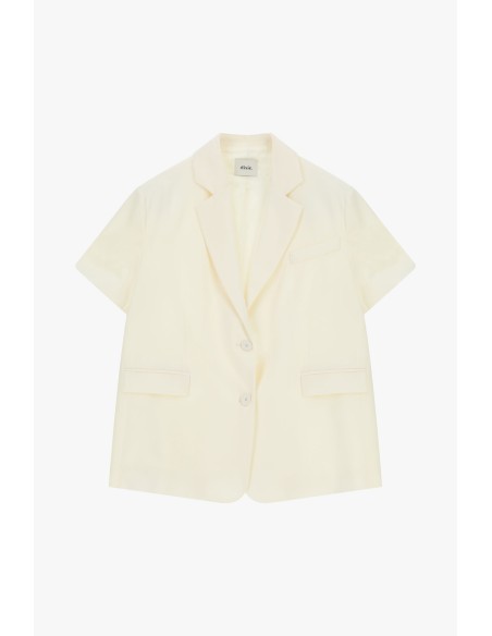 Blazer Mangas Curtas com Bolsos Embutidos Dixie