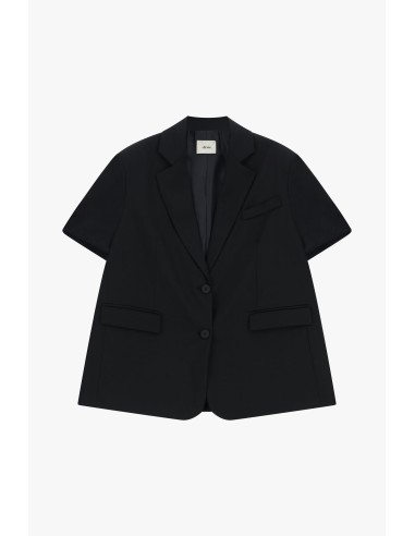 Blazer de manga curta com bolsos de vivo Dixie