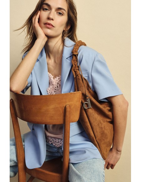 Blazer Mangas Curtas com Bolsos Embutidos Dixie