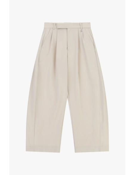 Calças Palazzo Cropped Cintura Alta Com Pences Dixie