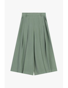 Calças Palazzo Cropped com Pregas Frontais Dixie 2