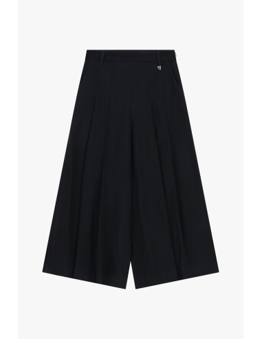 Calças Palazzo Cropped Com Pregas Frontais Dixie