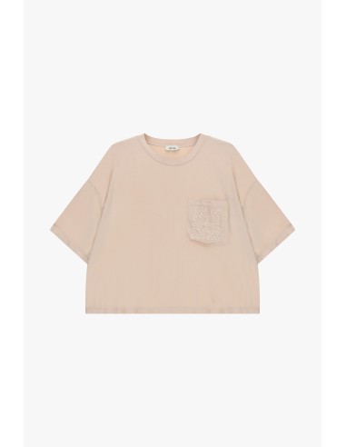 T-shirt com bolso bordado e corte boxy Dixie