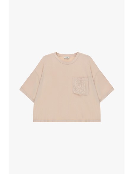 T-shirt com bolso bordado e corte boxy Dixie