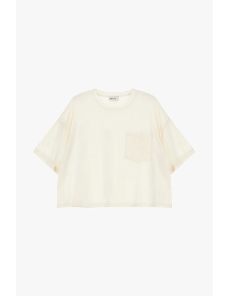 T-shirt com bolso bordado e corte boxy Dixie