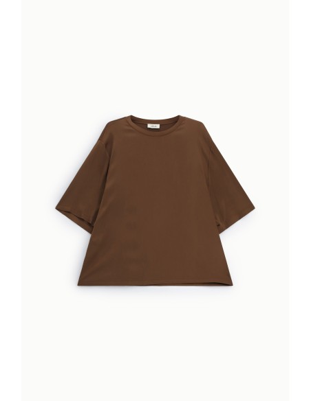 T-Shirt Ampla Com Mangas Curtas E Decote Redondo Dixie