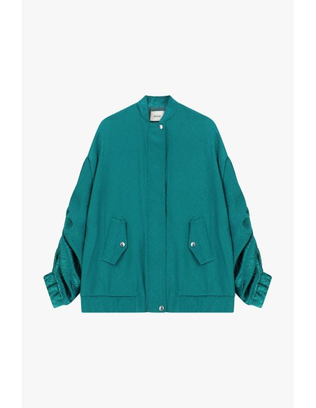 Bomber Oversize com Bolsos e Fecho de Pressão Dixie