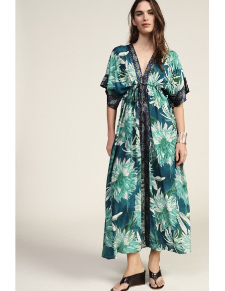 Abito Lungo Con Stampa Floreale Accattivante Dixie - Vestiti Firmat...