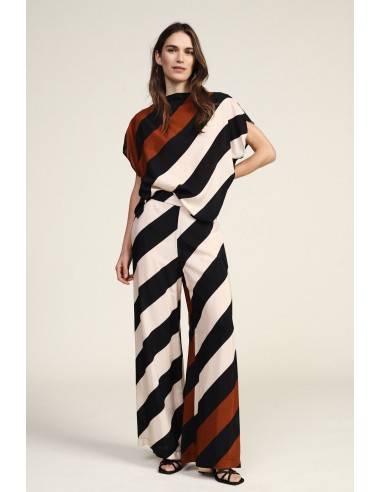 Pantaloni Palazzo A Righe Diagonali Dixie - Vestiti Firmati Life Sm...