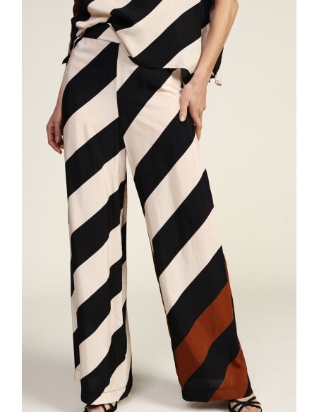 Pantaloni Palazzo A Righe Diagonali Dixie - Vestiti Firmati Life Sm...