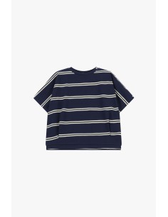 T-shirt às riscas, corte amplo, gola redonda Dixie 2