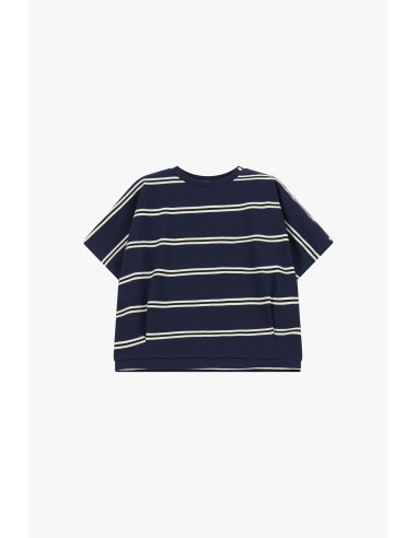 T-shirt às riscas, de corte amplo, decote redondo Dixie
