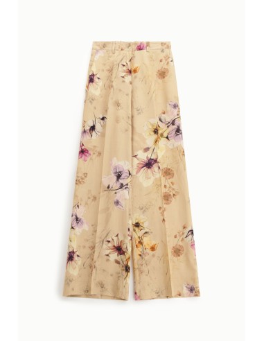 Calças Largas Elegantes Com Estampa Floral Dixie