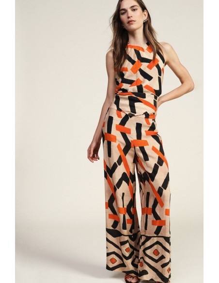 Pantaloni Ampi Con Motivo Grafico Dixie - Vestiti Firmati Life Smiles