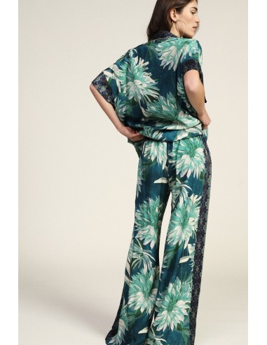 Pantaloni Palazzo Con Fiori Ampi Dixie - Vestiti Firmati Life Smiles