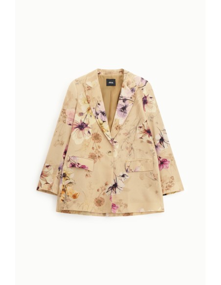 Blazer Fiorito Con Tasche Frontali Dixie - Vestiti Firmati Life Smiles