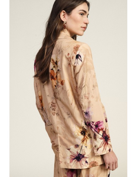 Blazer florido com bolsos frontais Dixie