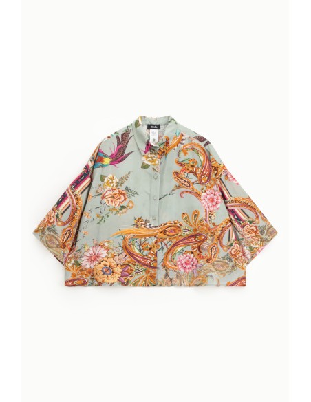 Camisa Con Estampa Floral E Corte Amplo Dixie