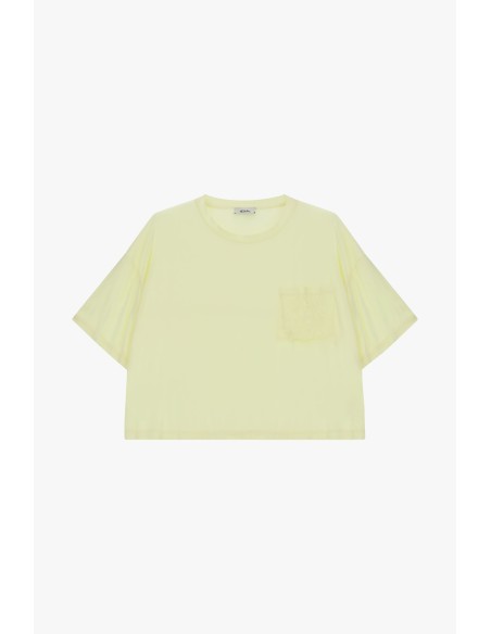 T-shirt com bolso bordado e corte boxy Dixie