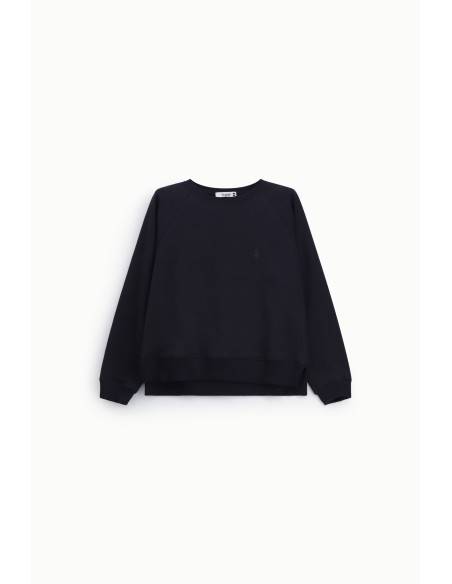 Sweatshirt de gola redonda com detalhe de coração bordado Please