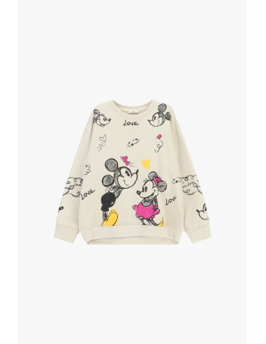 Sweatshirt de Gola Redonda Estampa Cartoon Detalhes Coloridos Dixie