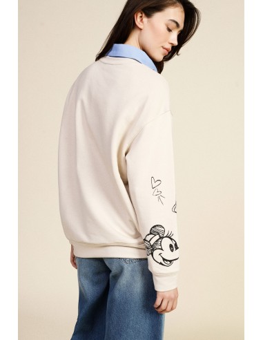 Sweatshirt de gola redonda com estampa cartoon e detalhes coloridos Dixie