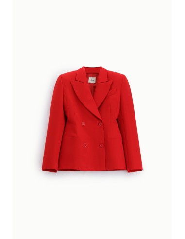 Blazer De Abotoamento Duplo Corte Regular Bolsos Frontais Dixie