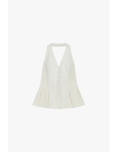 Colete evasé sem mangas com fecho de botões Dixie