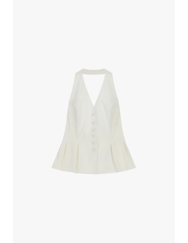 Colete evasé sem mangas com fecho de botões Dixie