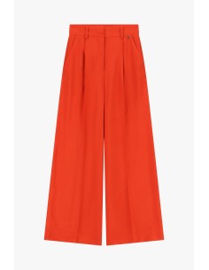 Calças palazzo com pregas e cintura alta Dixie