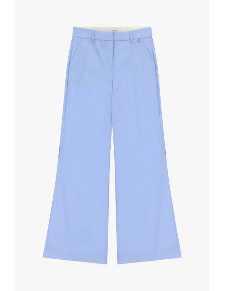 Calças Palazzo de Perna Larga com Bolsos Laterais Dixie