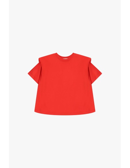 T-shirt com ombros estruturados e corte quadrado Dixie