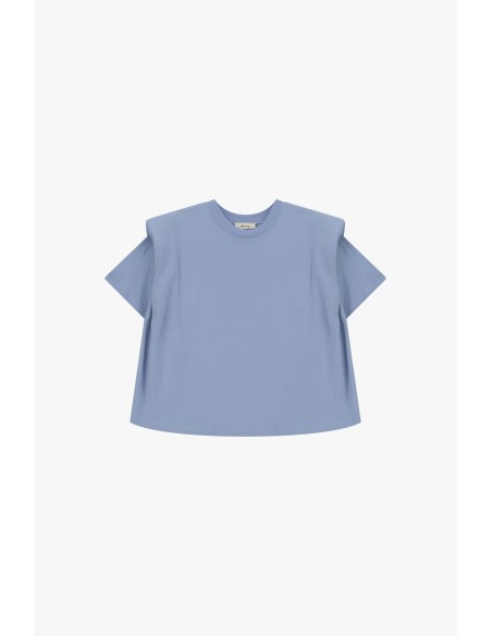 T-shirt com ombros estruturados e corte quadrado Dixie